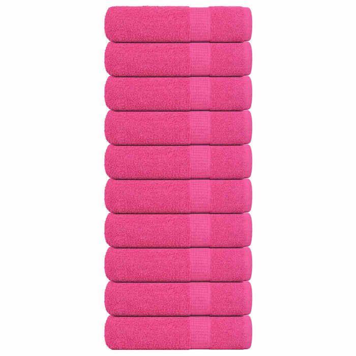 VidaXL Essuie-mains 10 pcs rose 50x100 cm 360 g/m² 100% coton 137048