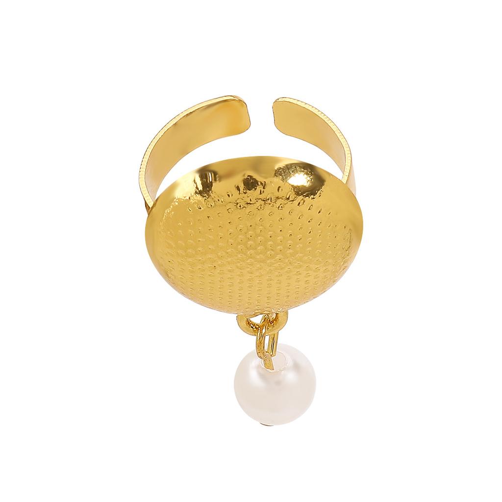 Europäischer und amerikanischer neuer Modestil ist geometrischer runder Ohrschmuck, Nischen-High-End-Imitationsperlenring-Halskette