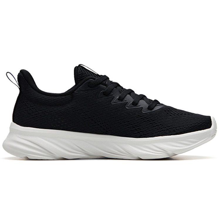 Anta Cushioning Slip Resistant Abrasion Resistant Breathable Lightweight Low top Running Shoes Women's Black Gray 122235571-1