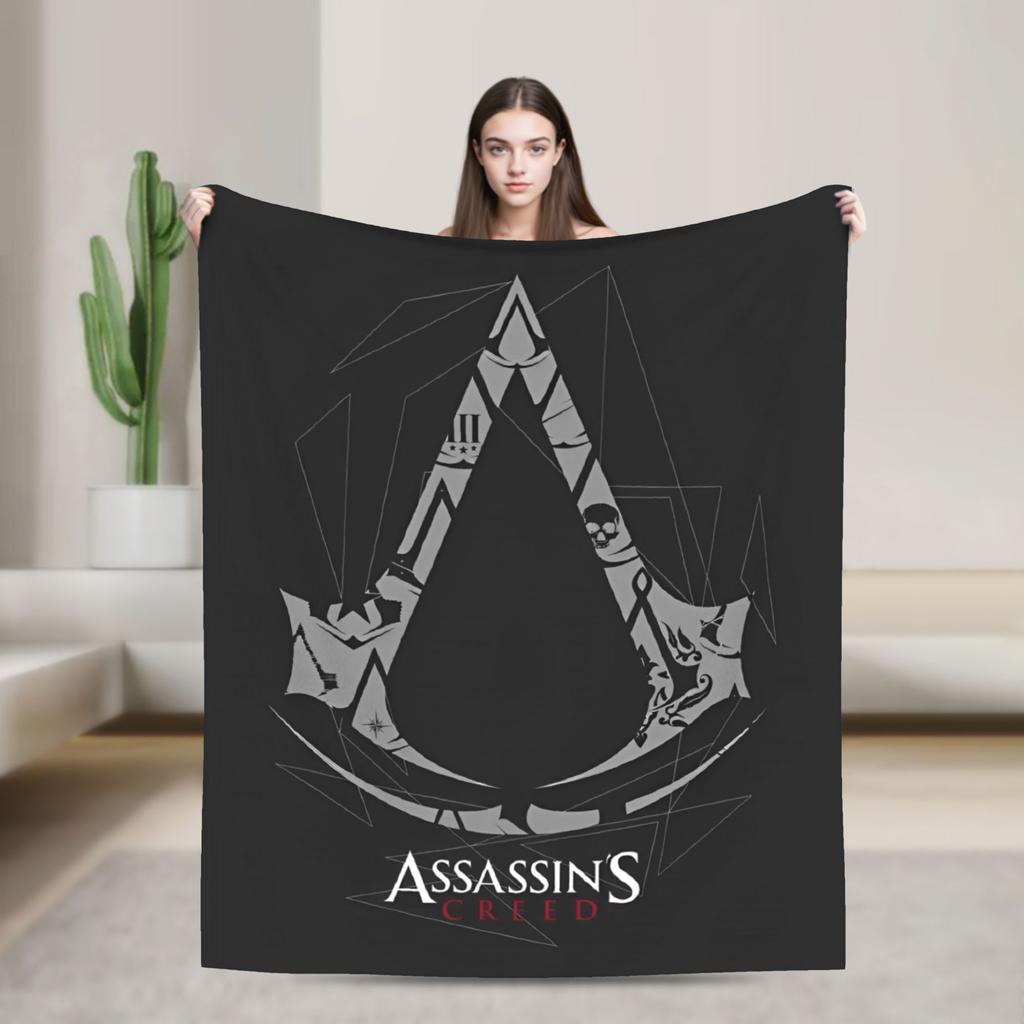 A-Assassin's Creed Deky Flanelové Vintage Teplá Přehozovádeka na přehoz Podzim/Zima