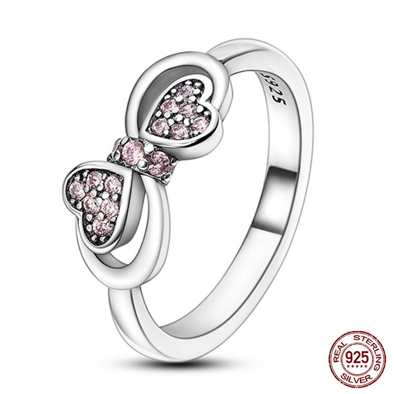 Real 925 Silver Plate Colorful Dragonfly Butterfly Cubic Zircon Rings For Women Wedding Engagement Birthday Jewelry Gift