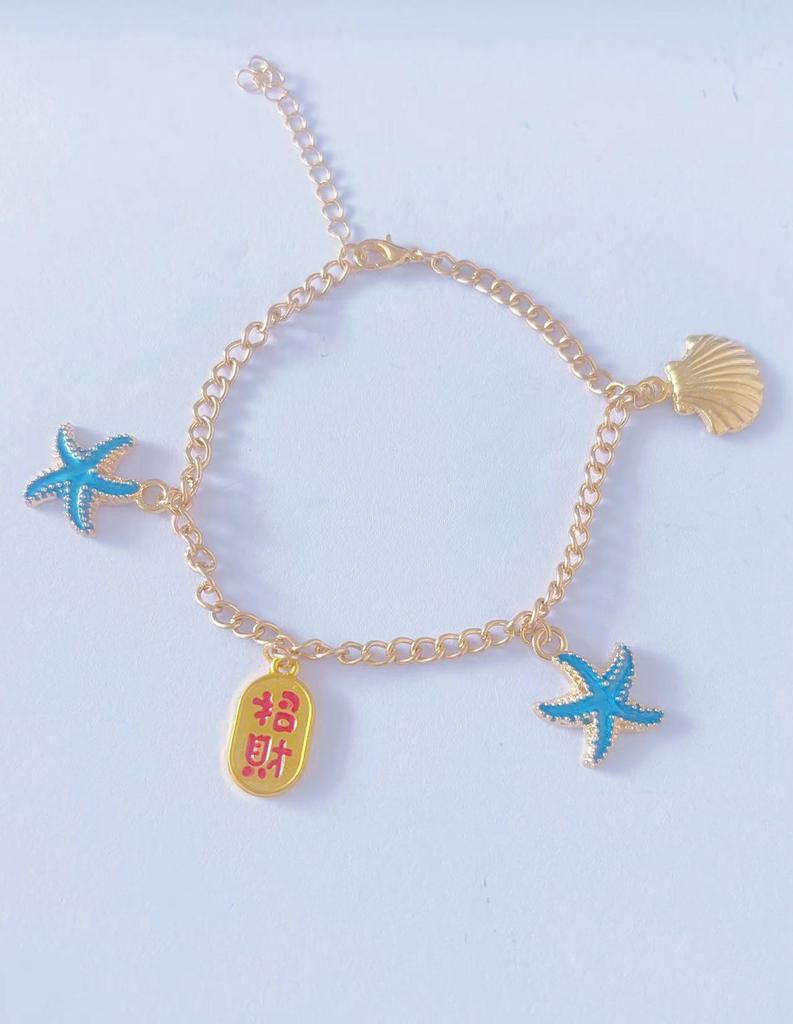 Mode Retro Zomer Hete Verkoop Zinklegering Bedel Twee Draagbaar Sprankelend Onbeperkt 8-Figuur Enkelband Armband Twee Sprankelende Voet Zirkonia