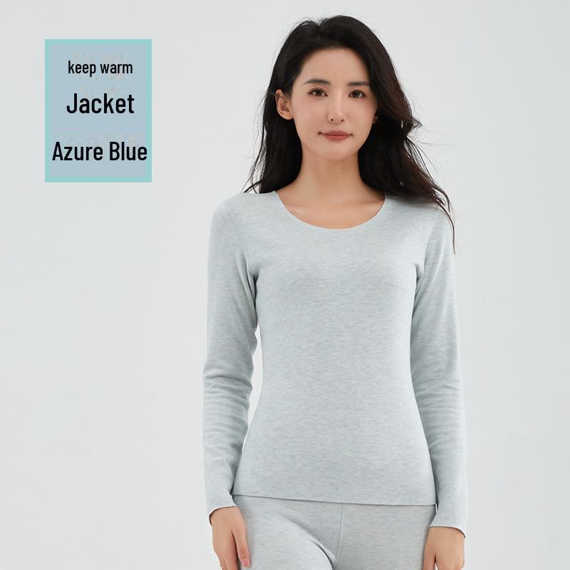 Women's Winter Velvet Silk Thermal Tops - Seamless, Thickened Cashmere for Autumn Warmth
