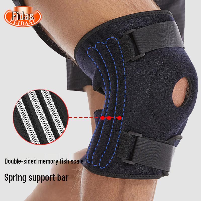 

Plus Size Adjustable Knee Pad with Silicone Spring - Compression Bandage for Mountain Climbing and Patella Support 7XL-8XL чорний