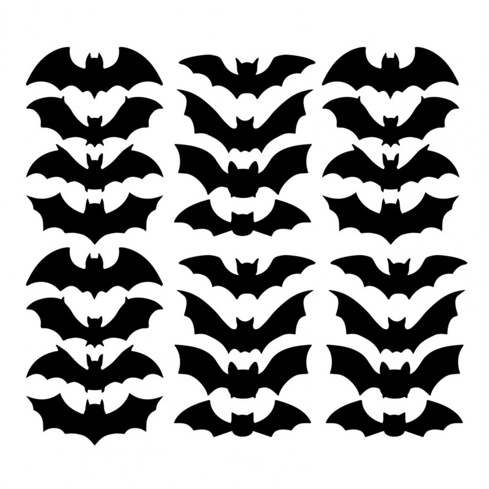 Kratzfeste Fledermaus-Aufkleber Fledermaus-Aufkleber Halloween LED Fledermaus Wandaufkleber Set 3D Dekorative Fensteraufkleber Hängend Leuchtend für Schlafzimmer