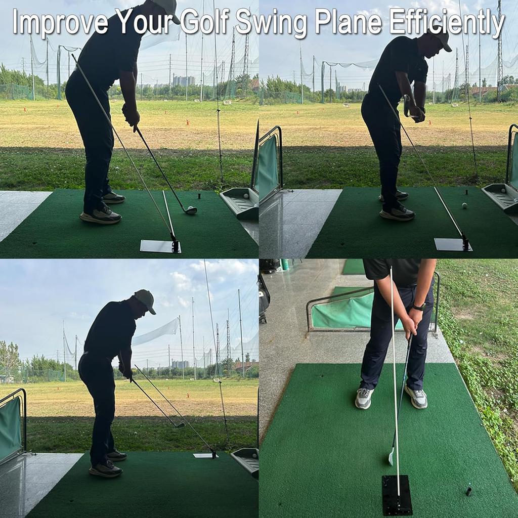 Golf Hizalama Çubuğu Konektörü Golf Vuruş Antrenman Makinesi Dik Açı Parçaları Duruş Kontrolü Antrenman Parçası Vuruş Antrenmanı 360° (1 Makine)