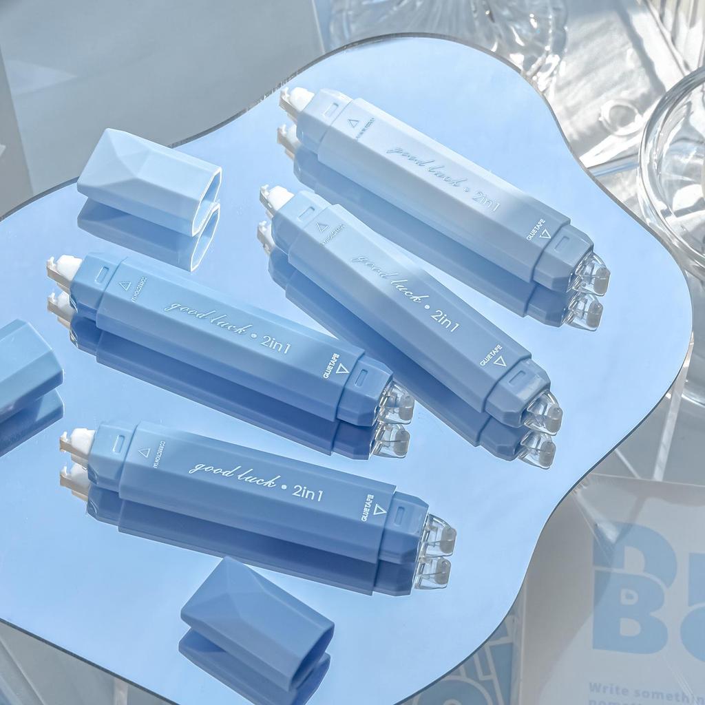 Dual-Ended Correction & Glue Pen for Students - Transparent, High-Value