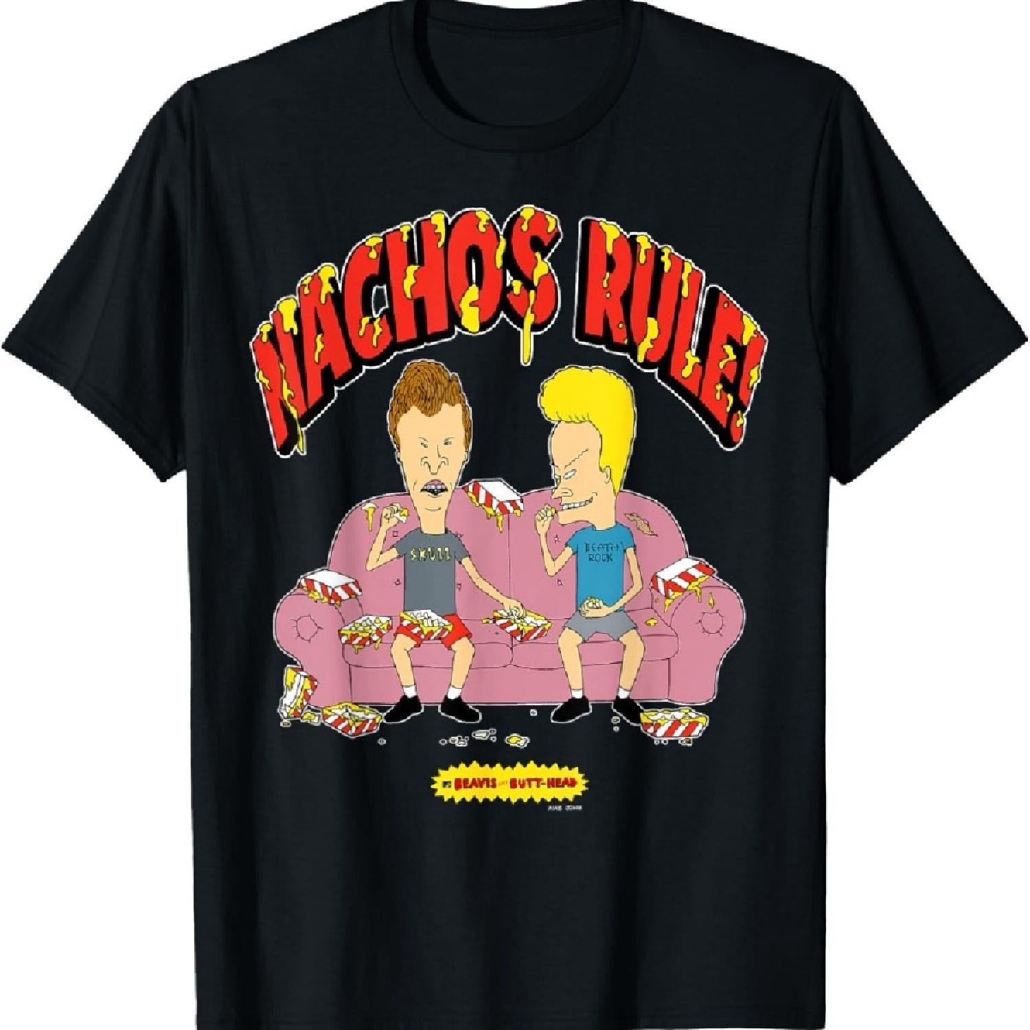

Beavis and Butt-Head Nachos Rule T-Shirt_1 XXXXXL чёрный