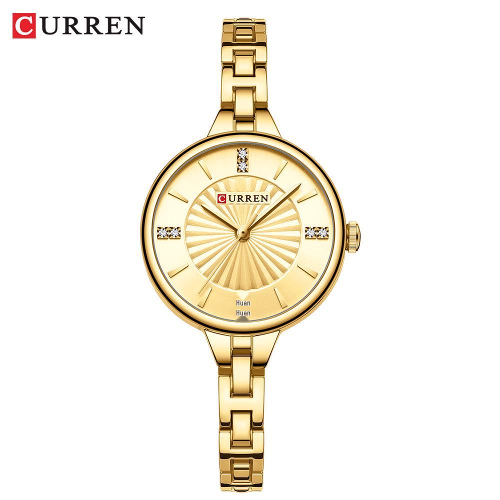 CURREN 9097 Women's Waterproof Quartz Steel Band Wristwatch - Simple Casual Design
