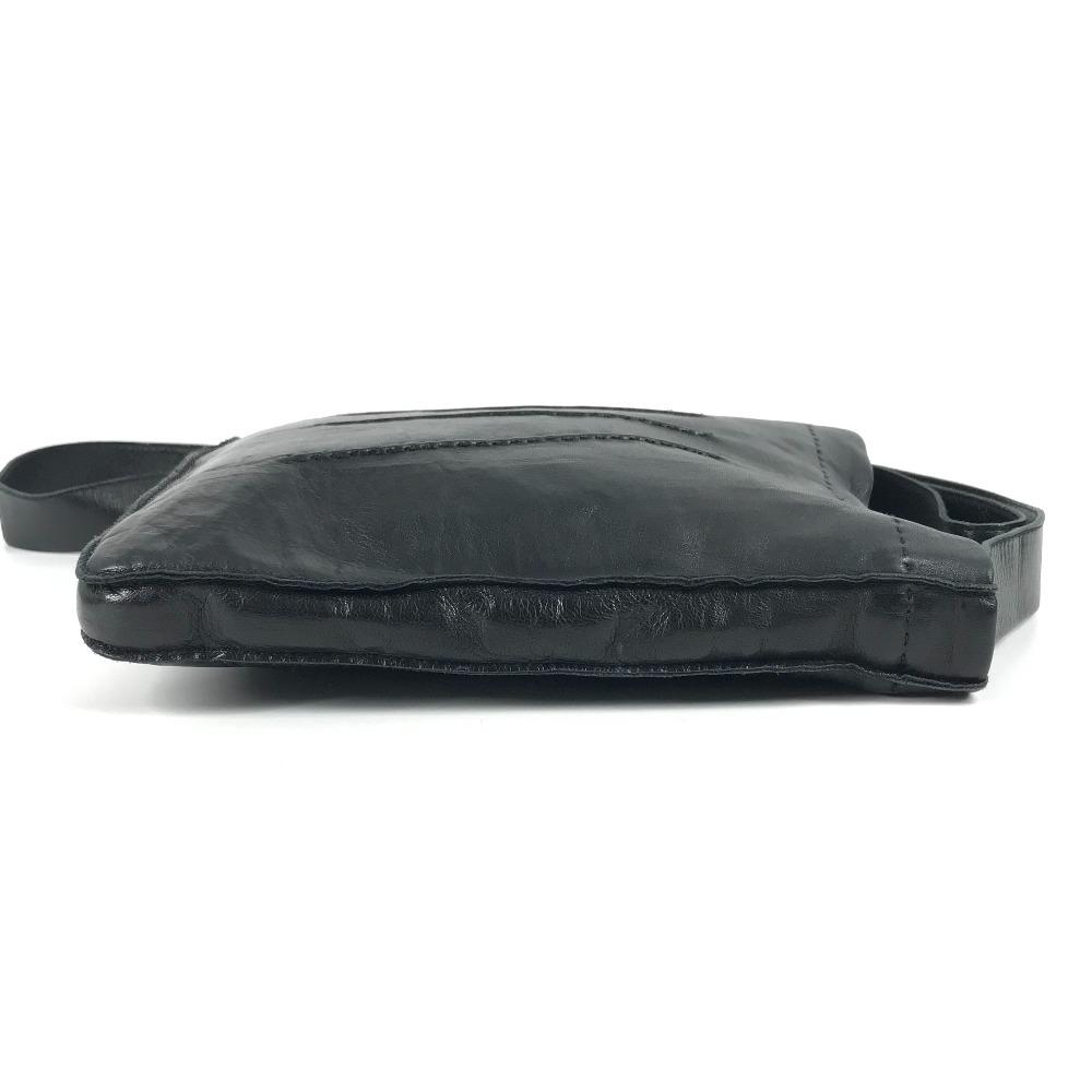 Hermes Toudu Pochette Bag Crossbody Shoulder Bag Leather Black
