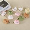 Cartoon Animal Head Plush Brooch: Cute Frog, Cat, Bear & Rabbit Hair Accessories