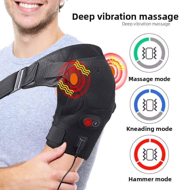12V Socket Electric Massage Shoulder Pads Warm Heating Single Shoulder Hot Compress Shawl Adjustable Temperature Controlled Shoulder Pads