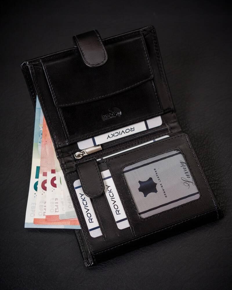 Large Leather Men's Wallet RFID System Rovicky
