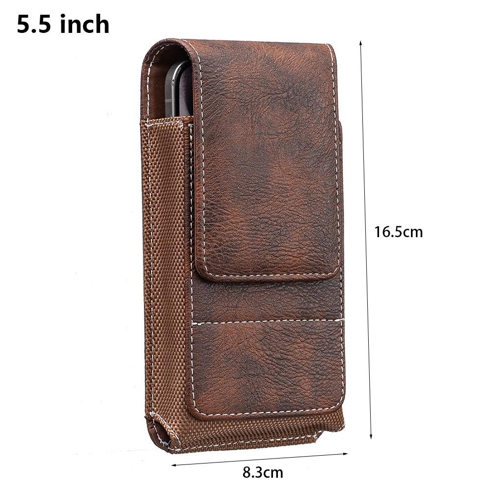 1 Stück Neue PU-Leder Handy-Hüfttasche Outdoor-Camping Universelle Hüfttasche Handyhülle 5-7 Zoll Handy-Gürtelclip für Smartphone