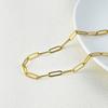 4mm Wide Dainty Stainless Steel Neck Chain Paperclip Necklace for Women Men Gold/Silver Choker Metal Jewelry Collar Gift