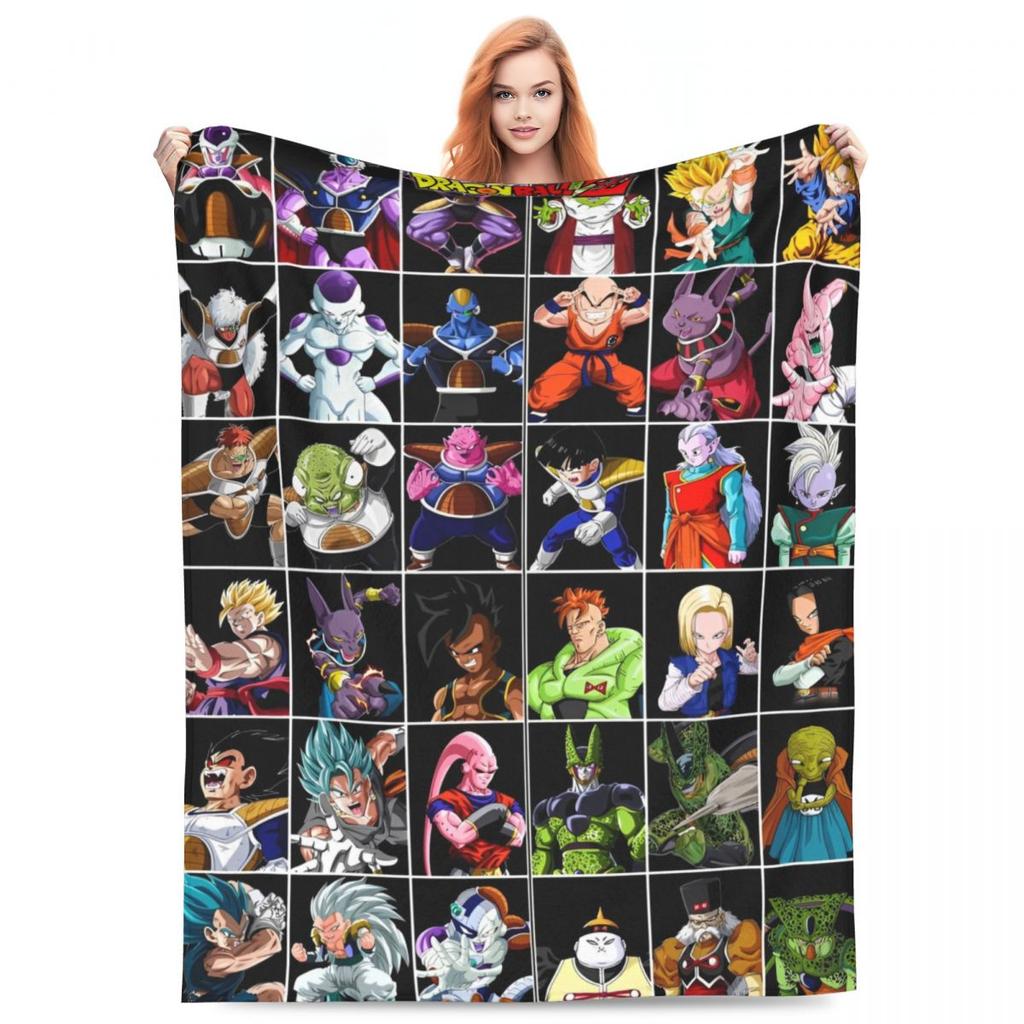 Anime D-Dragons B-Balls Soft Blankets Travel Plush Throw Blanket Funny Bedroom Flannel Bedspread Sofa Bed Cover