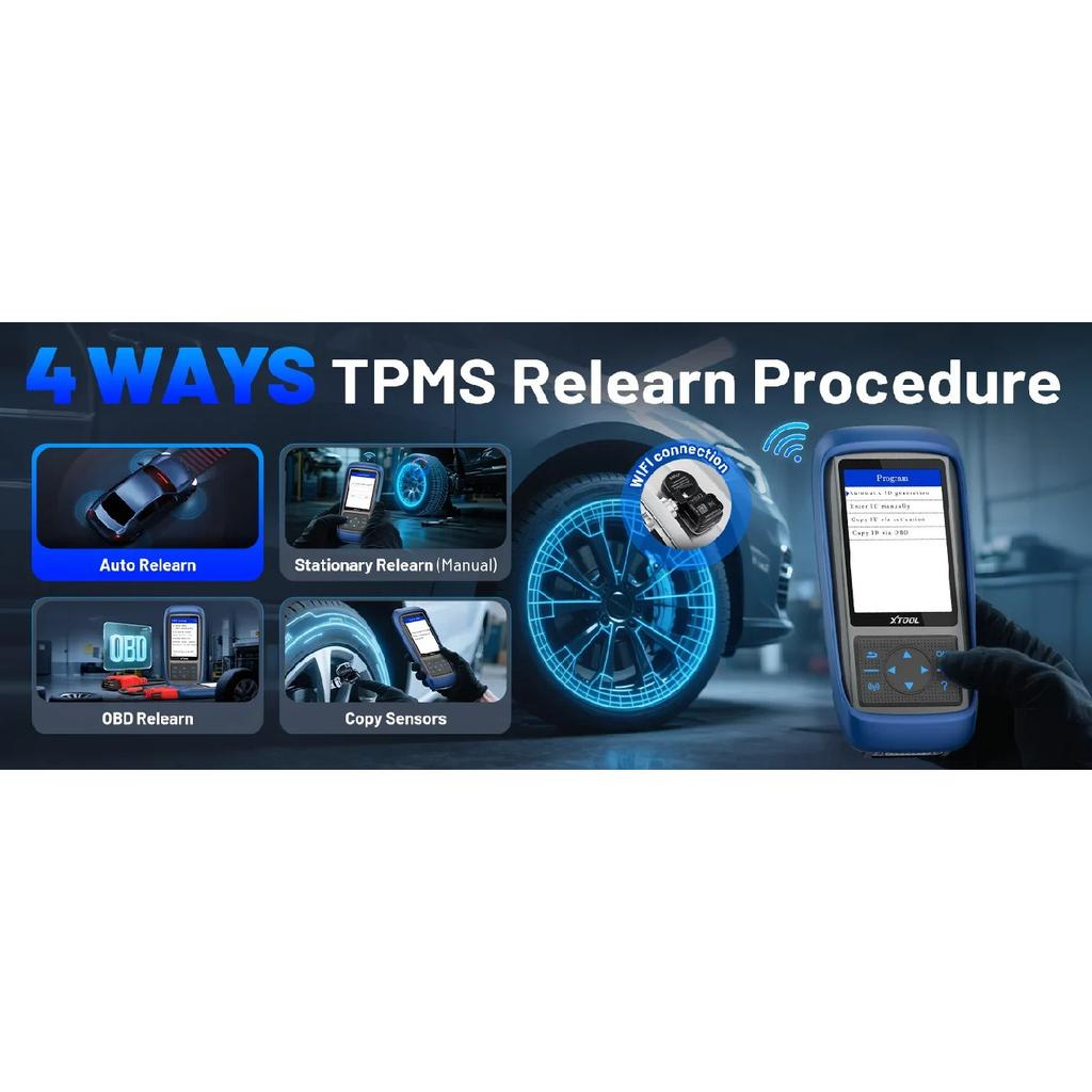 XTOOL TP150 WiFi TPMS Tire Pressure Diagnsotic Tool 315/433MHz Sensor Activation Programming Learning Reading Auto OBD2 Scanner