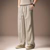High-end Tencel Cotton and Linen Blended Casual Pants Men's Summer Thin Drape Wide Legs Loose Straight Cool Trousers