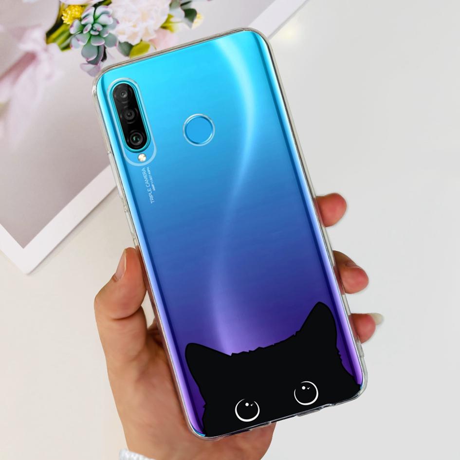For Huawei P30 Lite Case MAR-LX1M MAR-L21A MAR-LX1A Cute Astronaut Cover Clear Silicone Bumper For Huawei P30 Pro Lite P 30 Capa