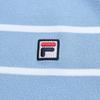 FILA Heritage Fashion Classic Retro Striped Casual Slim Fit Short Sleeve Knit Top Women tops Blue F11W628413FBU