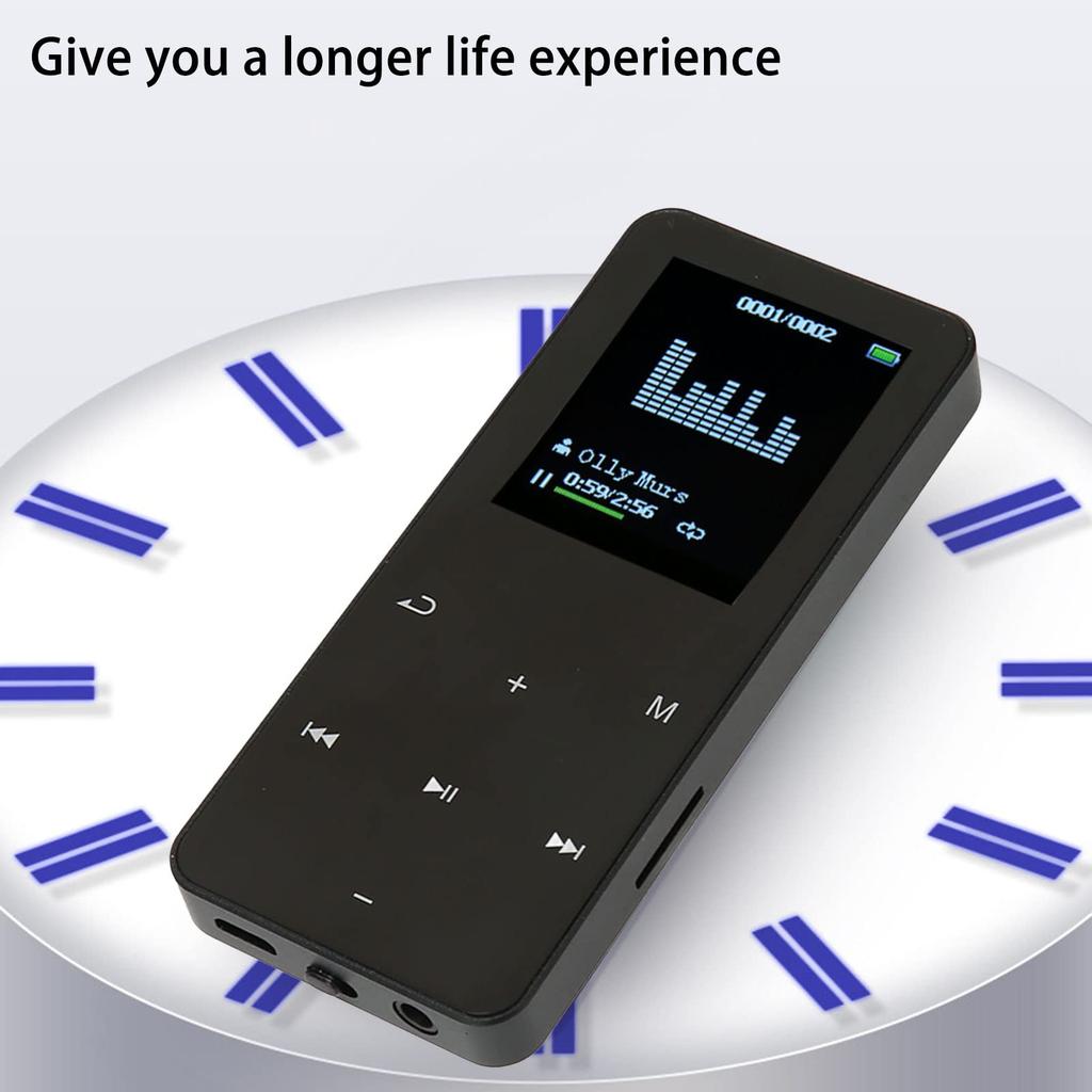 8GB Bluetooth MP3 Player, Portable HiFi Sound MP3 Music Player for Kids, Students, and Seniors, Digital Audio Player, Gift (Black)