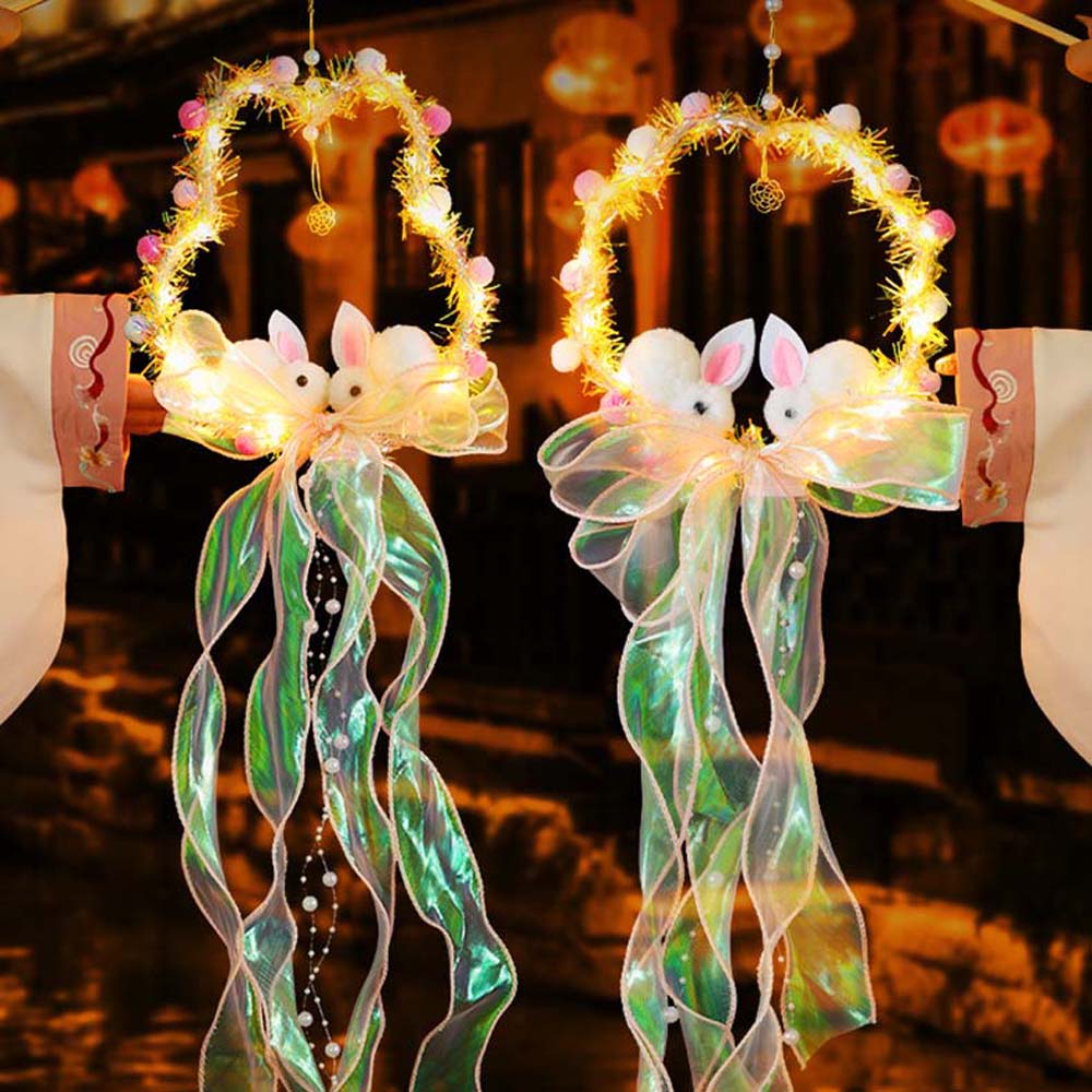 

Chinese Style Mid-Autumn Jellyfish Lantern Handheld Luminous Lantern Lady/Girls
