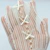 1 Pair Women's Elegant Lace Trim Calf Socks with Bow Detail - Striped Design, Spring Summer Fashion, Lace Socks, Shoe Accessory