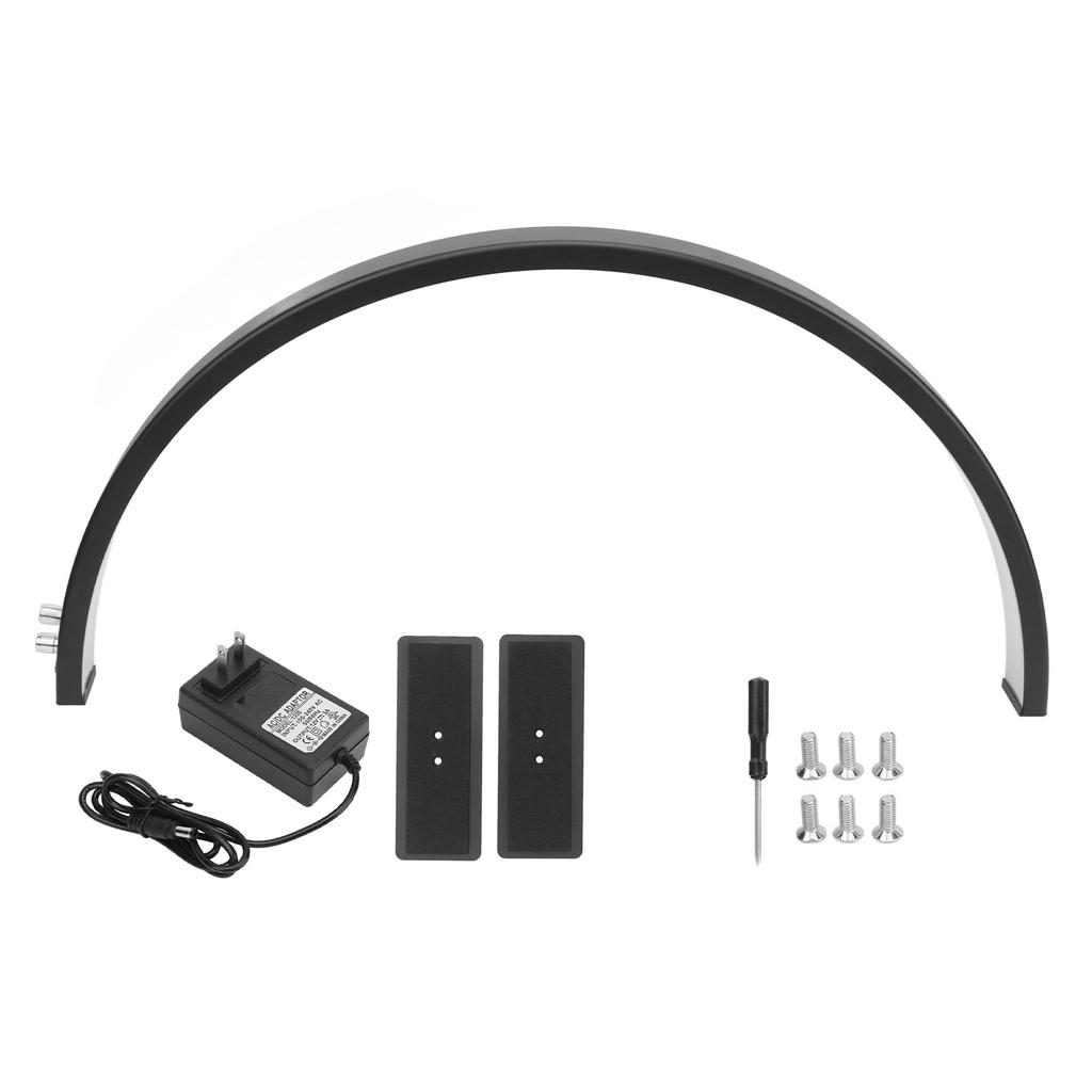 Desktop Half Moon Light 26inch 2700‑5600K Brightness Adjustable with Phone Clamp Half Moon LED Desk