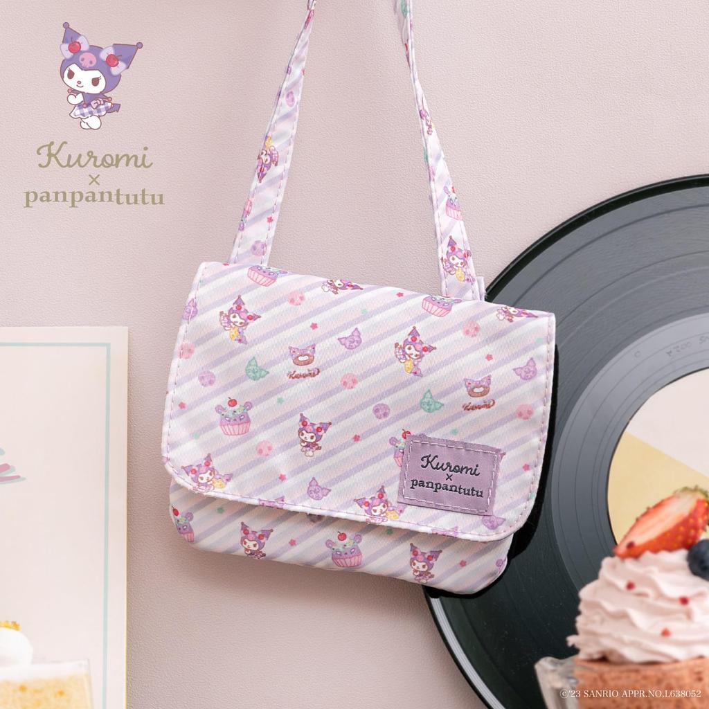Portable Pocket Sanrio Girl Pocket Bag Attachable Pocket Pocket Pouch Clip Pouch Tissue Case Tissue Holder [panpantutu] (Pochette) (Kuromi)