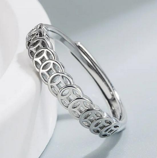 Korean Flower Design High-End Gold-Plated Ring