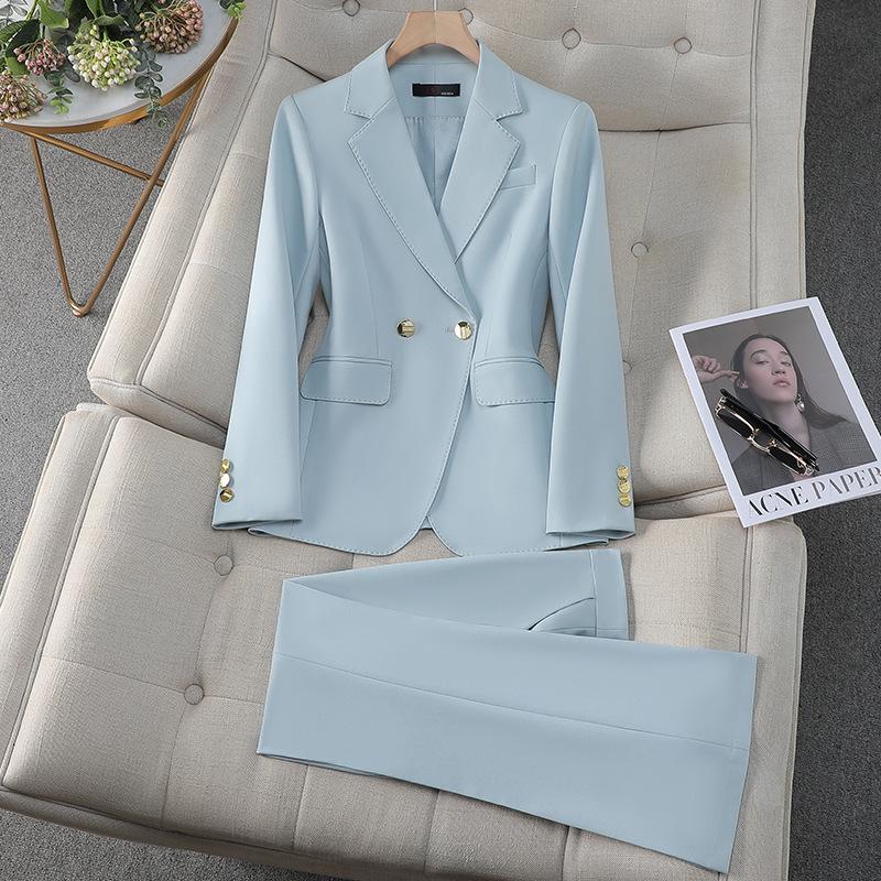 Women's Red Suit Jacket – Spring/Autumn Professional Formal Wear – Elegant Host Annual Meeting Attire – High-End Workwear Set