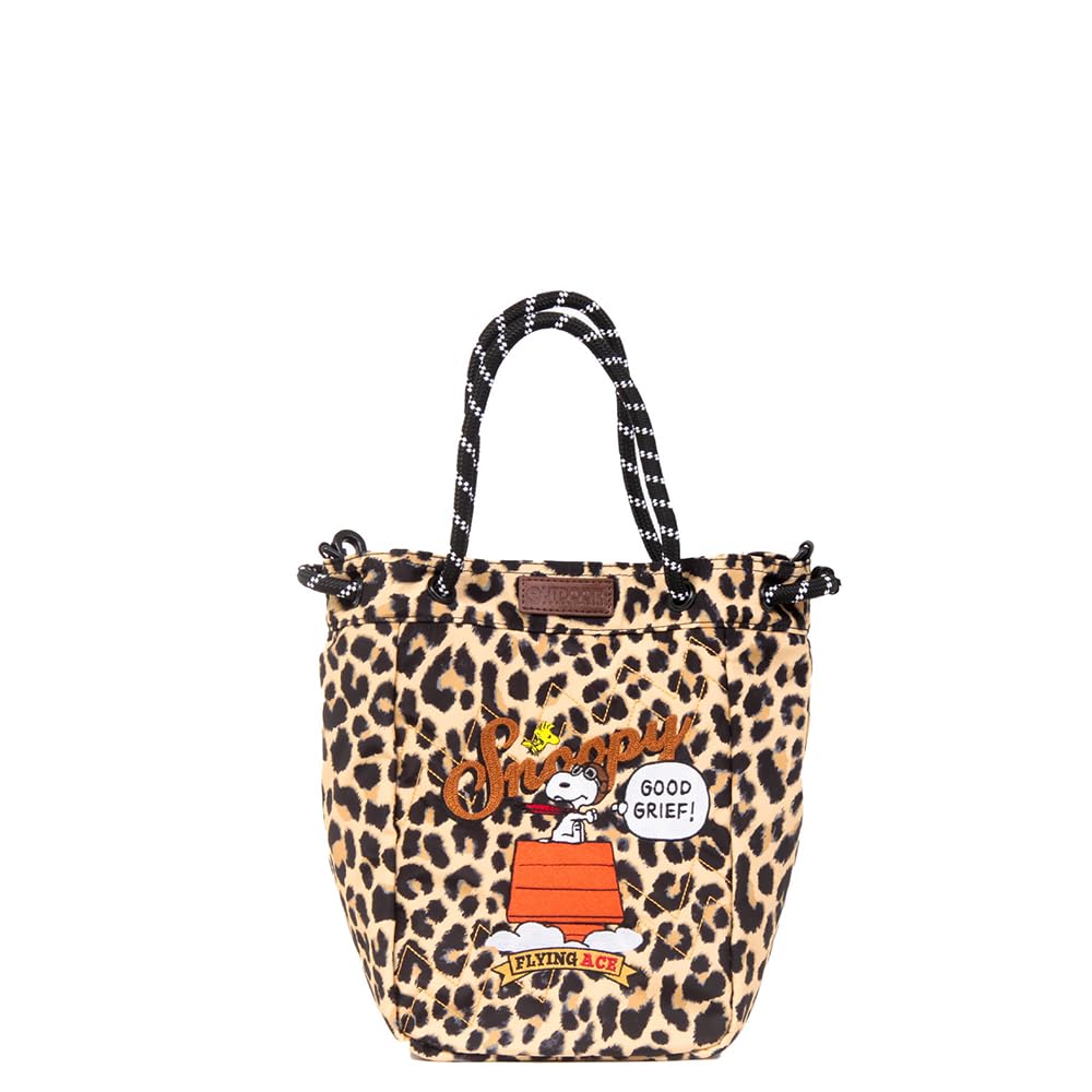 PEANUTS Collection Snoopy Tote Bag ODB036 Leopard OUTDOOR PRODUCTS 2-Way