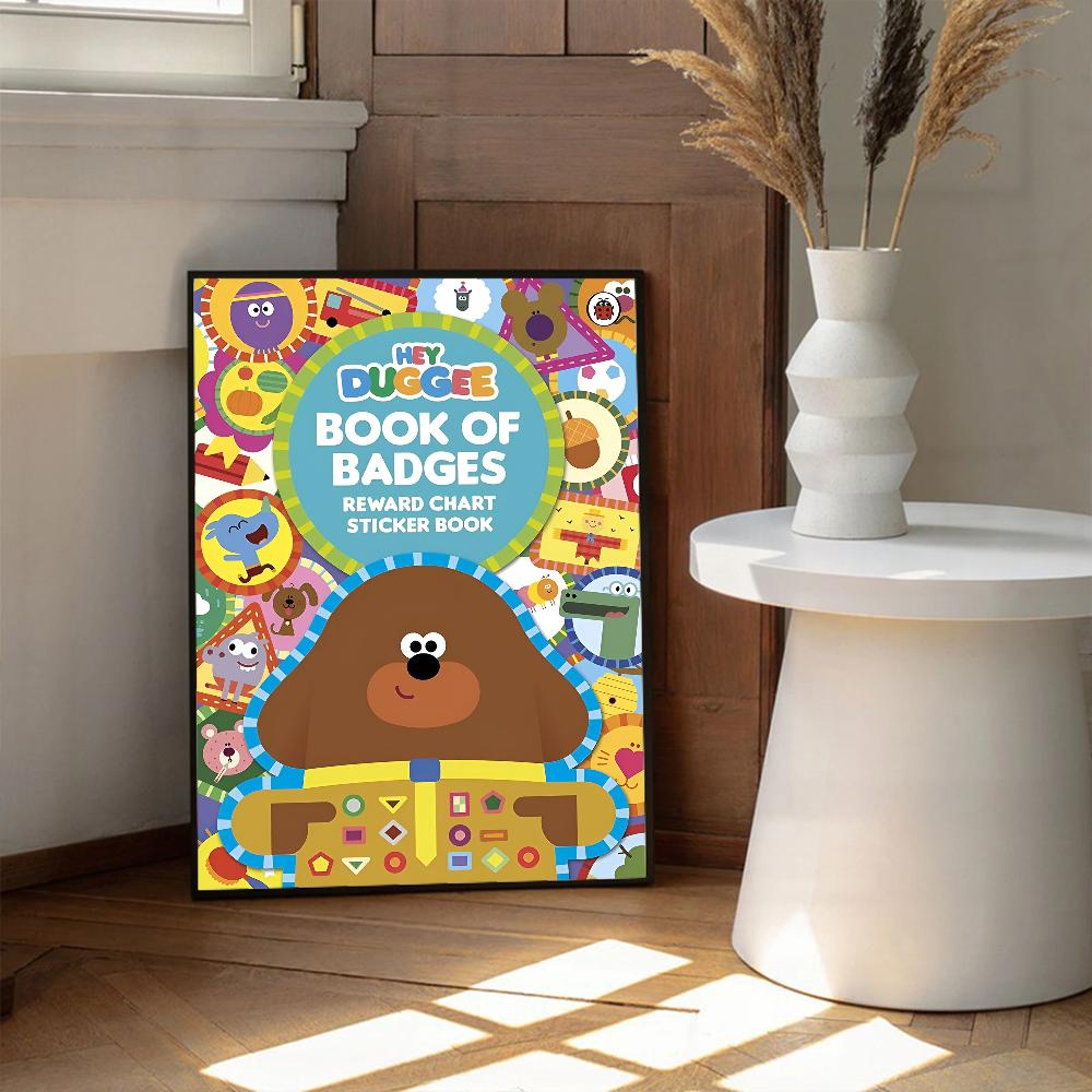 Hey Duggee DIY Klebeposter Ausgefallener Wandaufkleber für Wohnzimmer Bar Dekoration Wanddeko