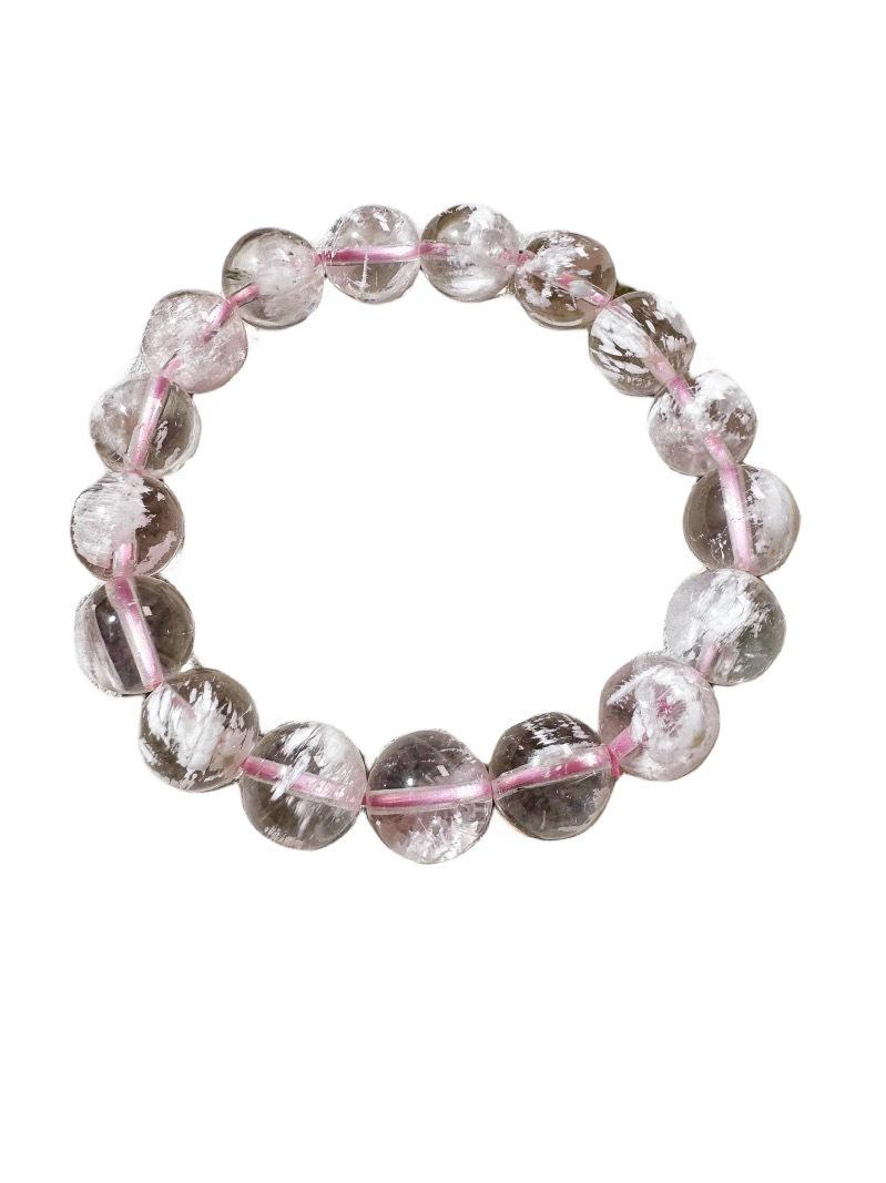 Cherry Blossom Agate Snowflake Crystal Bracelet Gift Approx. 6mm Bead