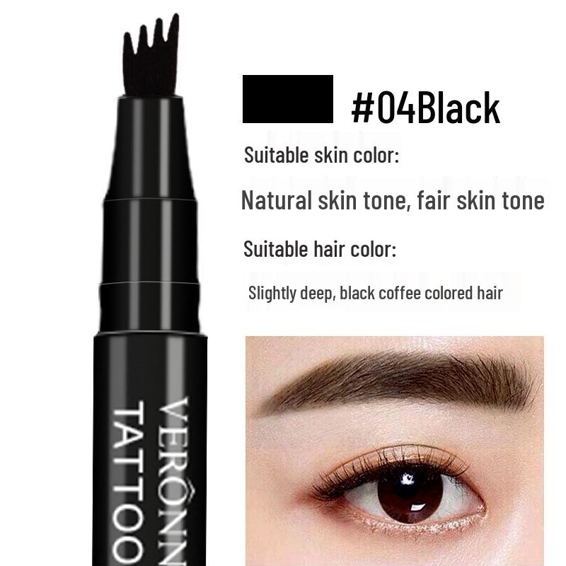 Four-Tip Long-Lasting Smudge-Proof Waterproof Eyebrow Pencil