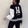Baseball Uniform Printed Casual Top Long Sleeve Thickened Fashion Sweatshirt