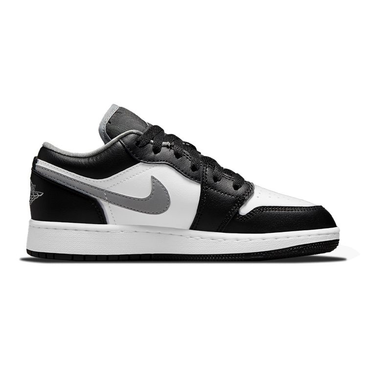 Air Jordan 1 Low GS Černá Středně šedá Dětské tenisky Bílá 553560-040