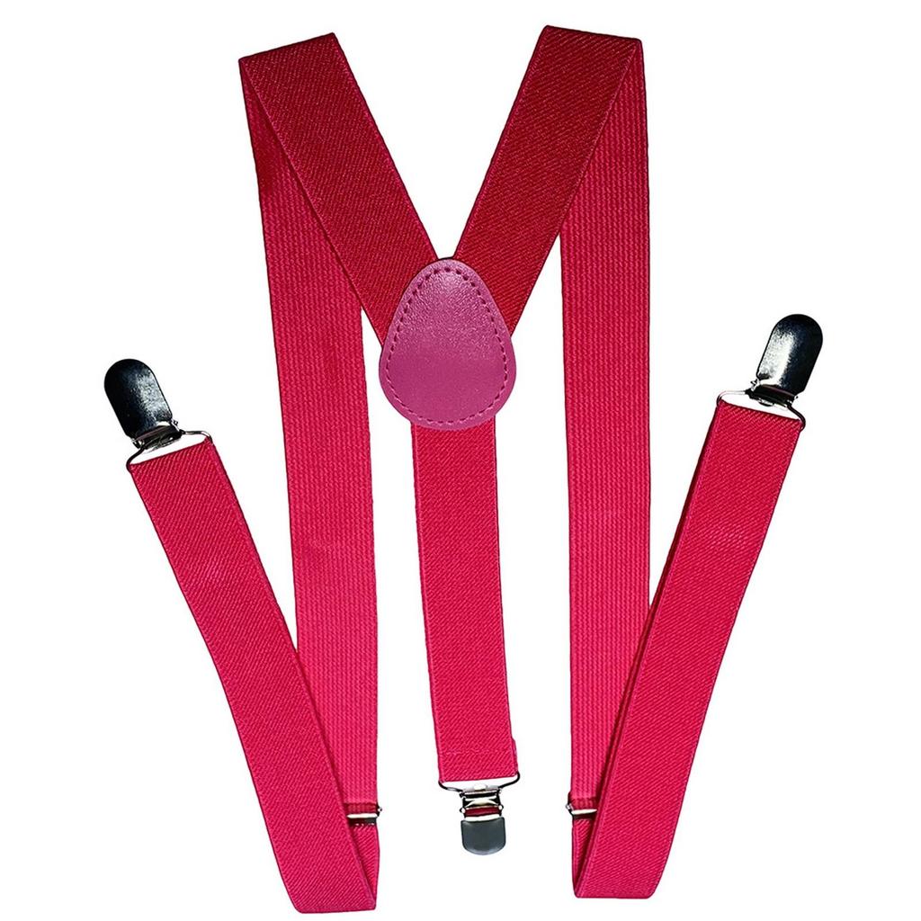 Unisex Y Back Suspenders 3 Clips Adjustable Elastic Braces