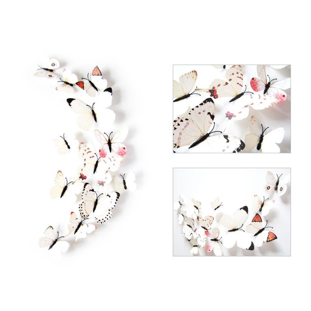 3D Three-Dimensional Butterfly Art Design Wall Sticker Refrigerator Diy Decoration Home Decor Fridge Magnet Gift For Kitchen