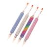 Shiny Diamond Nail Art Brush Double-Ended Dotting Pen Carving Flower Painting Pen Diy Manicure Tool Acrylic Uv Gel Extension