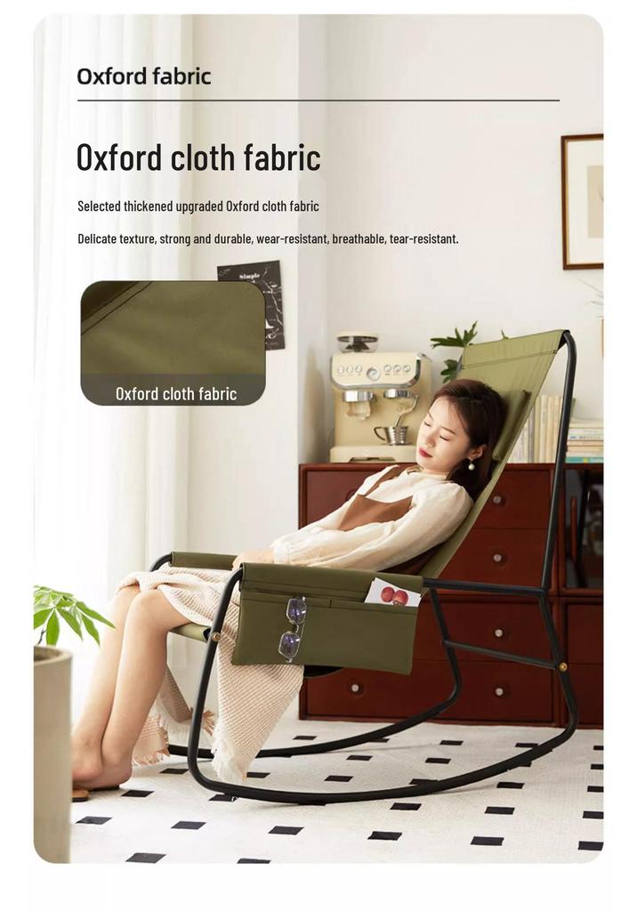 Breathable Outdoor Reclining Rocking Chair for Balcony or Home