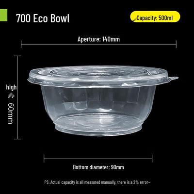 Jednorázové kulaté plastové misky s víčky