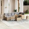 VidaXL Garden Lounge Set with Cushions 8 Pcs, Patio Sofas, Patio Furniture Set, Outdoor Furniture, Beige 3271423