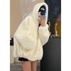 Faux Fur Coat Women Casual Hoodie Loose Fluffy Thicken Warm Jacket Female Winter Fashion Solid Zipper Warm Outwears Lady