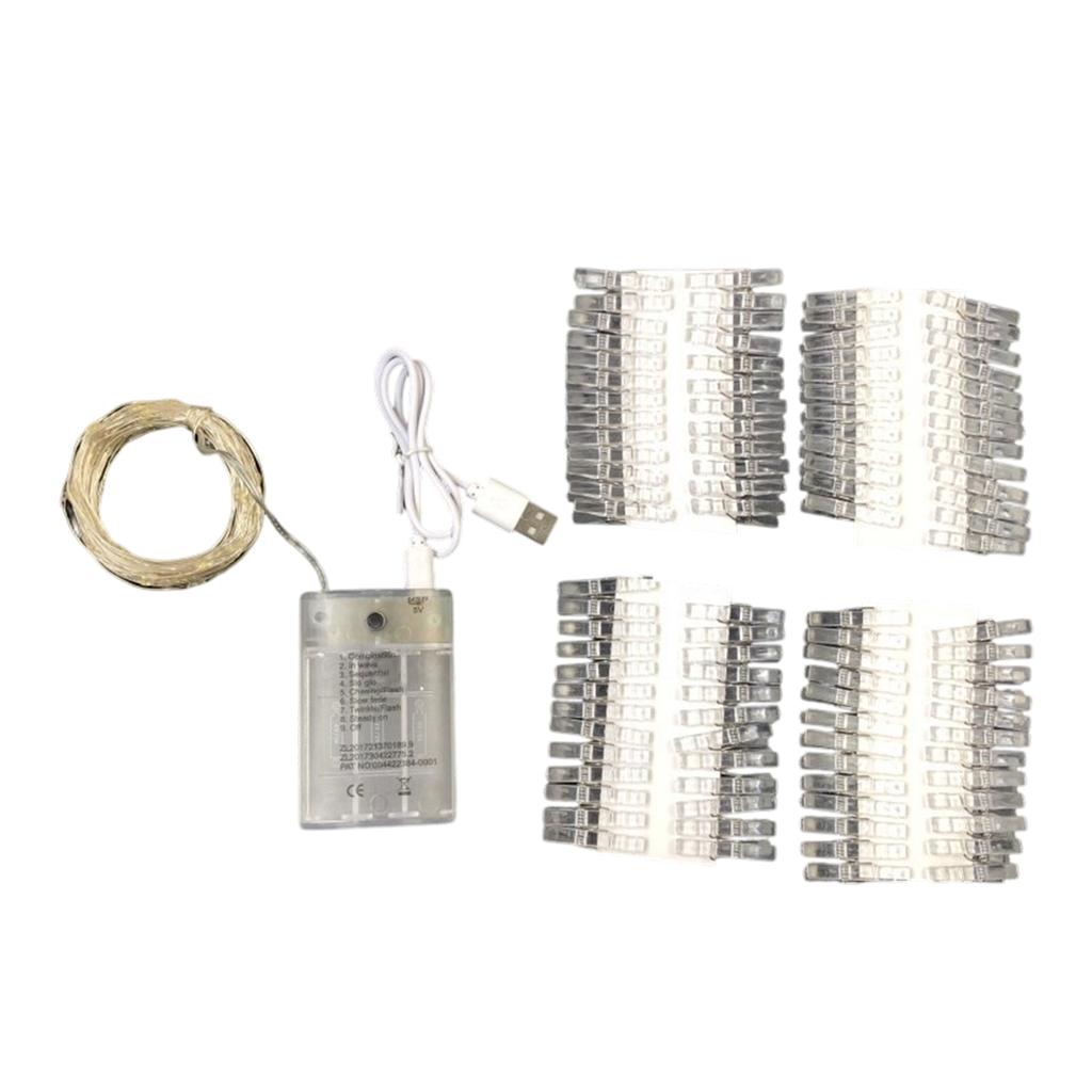 Clip String Lights for Photo Wall - 20FT Lights with Clips for Bedroom Room Decoration