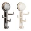 Three Hook Suction Cup Storage Hanger with ABS Body for Towels Keys Bags and Smooth Wall Use In Dorms and Rentals