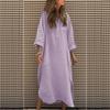 New Women's Spring Summer Elegant Solid Color Irregular Dress Simple Button Pocket Long Dress Women's Clothing