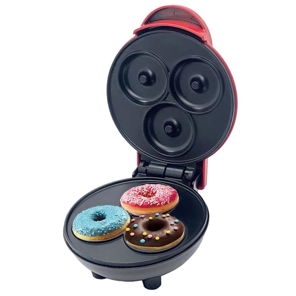 2026 New Electric Maker Machine, Non-Stick Baking Pan for 3 Donuts, Ideal for Home Snacks and Breakfast US Plug