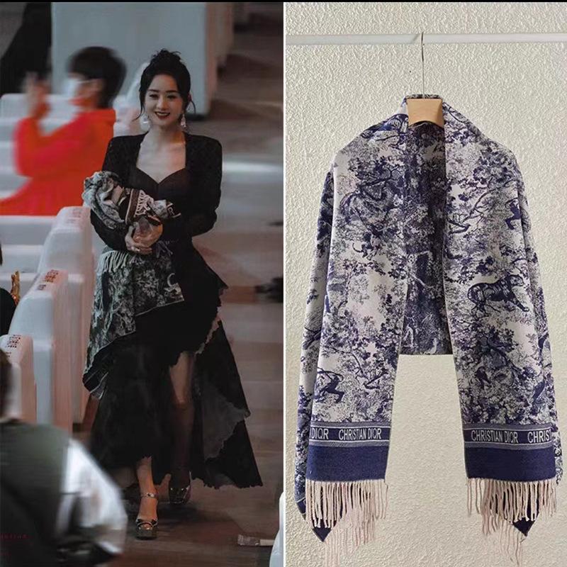 Winter-Imitat-Kaschmirschal Damen Herbst- und Winter-verdickter Fransen-Schal Zweifach verwendbar Warm und vielseitig
