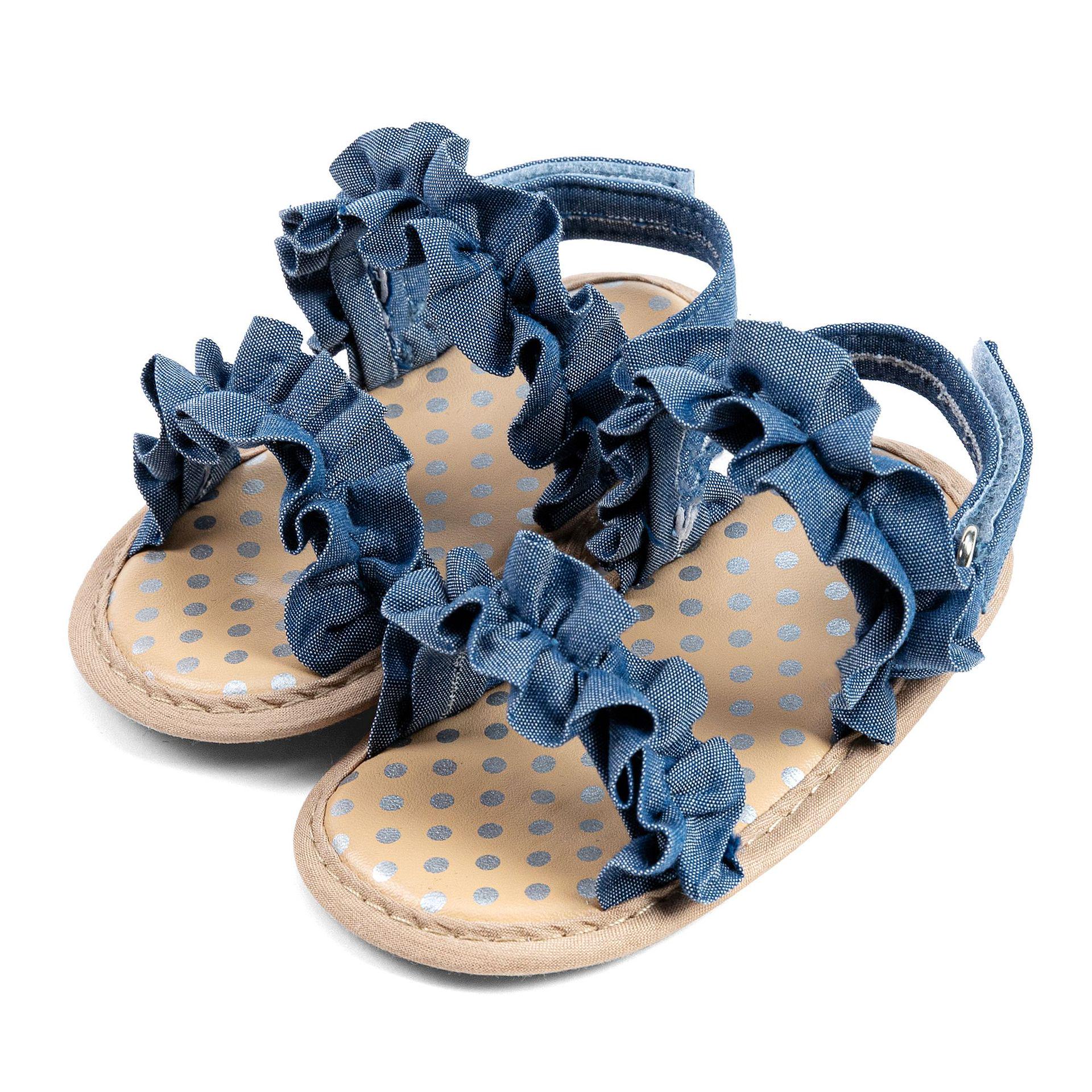Infant Walker Shoes: Baby Girl Sandals (0-1 Year) L520 12cm/35g синий